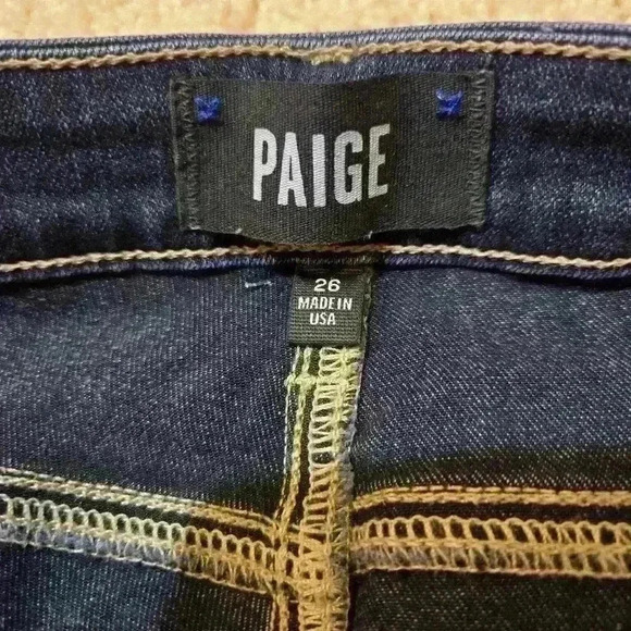 PAIGE WOMEN'S HOXTON ANKLE SKINNY LEG STRETCH BLUE JEANS Size 26 Blue #174 - Picture 5 of 8
